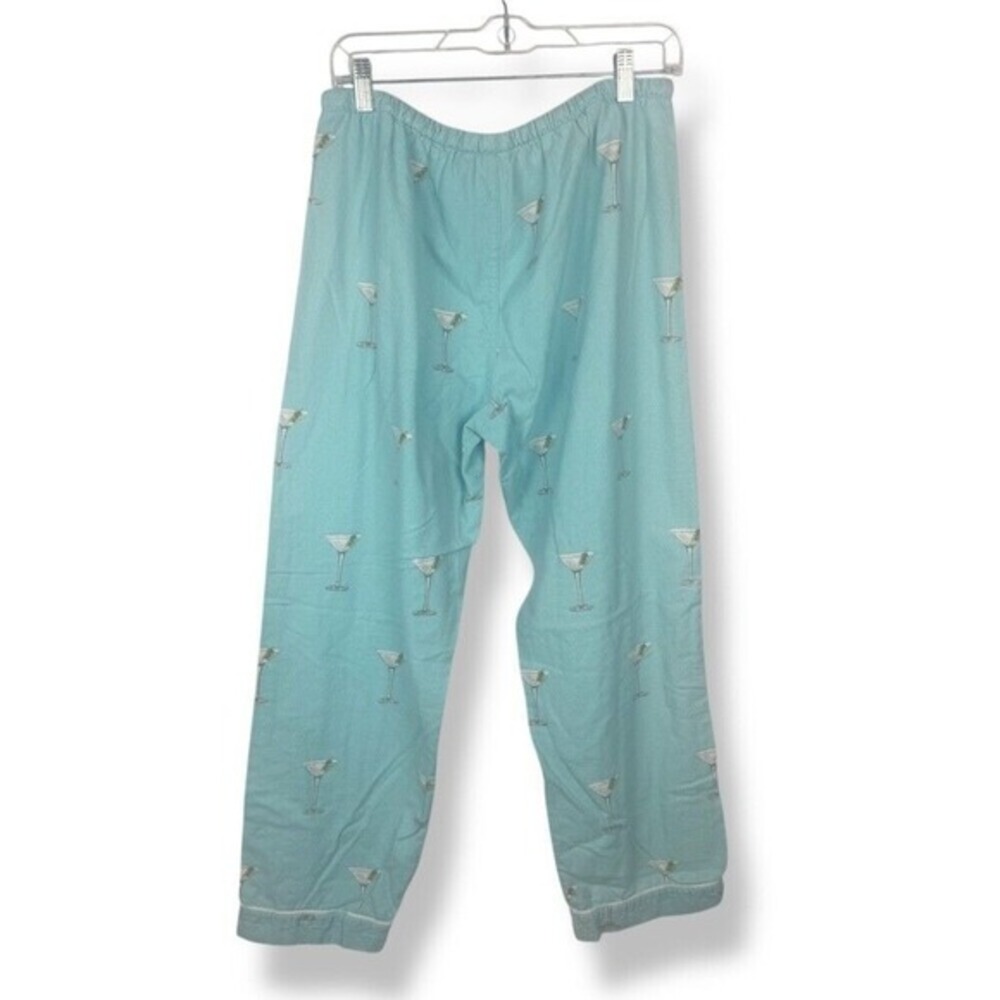 PJ Salvage Pajama Set Womens Size Large Flannel Martini Print Cozy Lounge Sleep - Picture 10 of 14